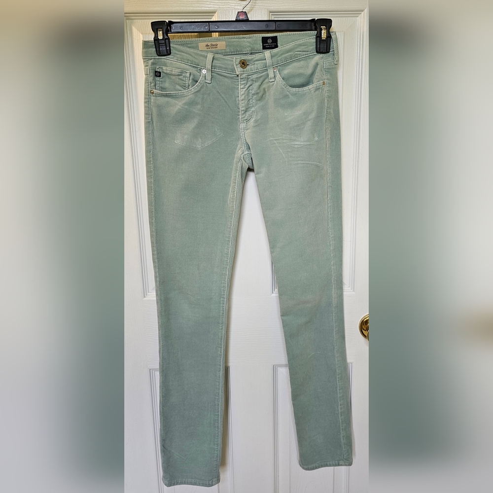 Adriano Goldschmied Size 26R Light Teal Corduroy Jeans